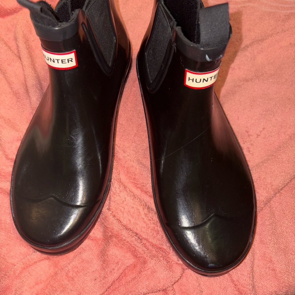Hunter Classic Black Ankle Boots